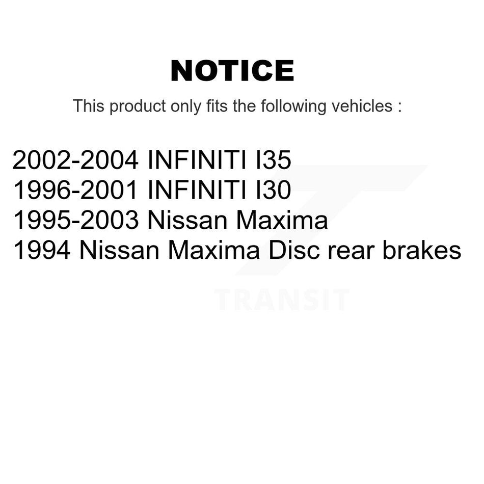 Rear Disc Brake Rotors Pair For Nissan Maxima Infiniti I30 I35 INFINITI K8-100734