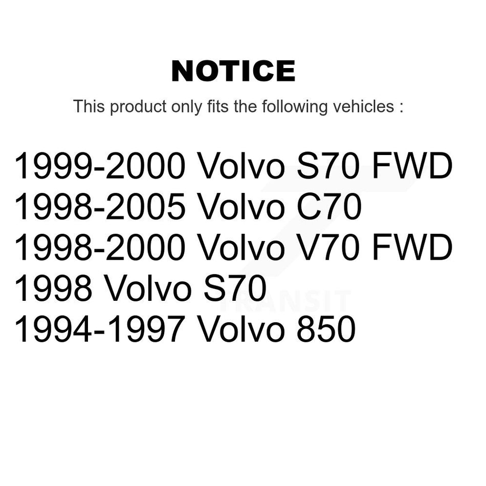 Rear Disc Brake Rotors Pair For Volvo S70 850 V70 C70 K8-100735