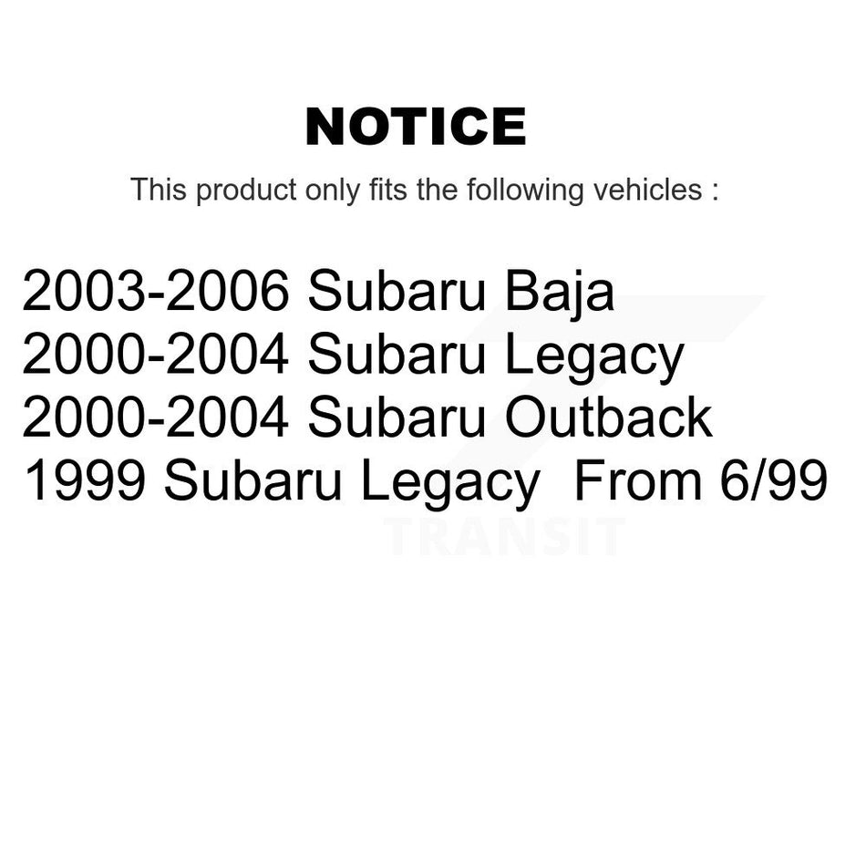 Rear Disc Brake Rotors Pair For Subaru Outback Legacy Baja K8-100755