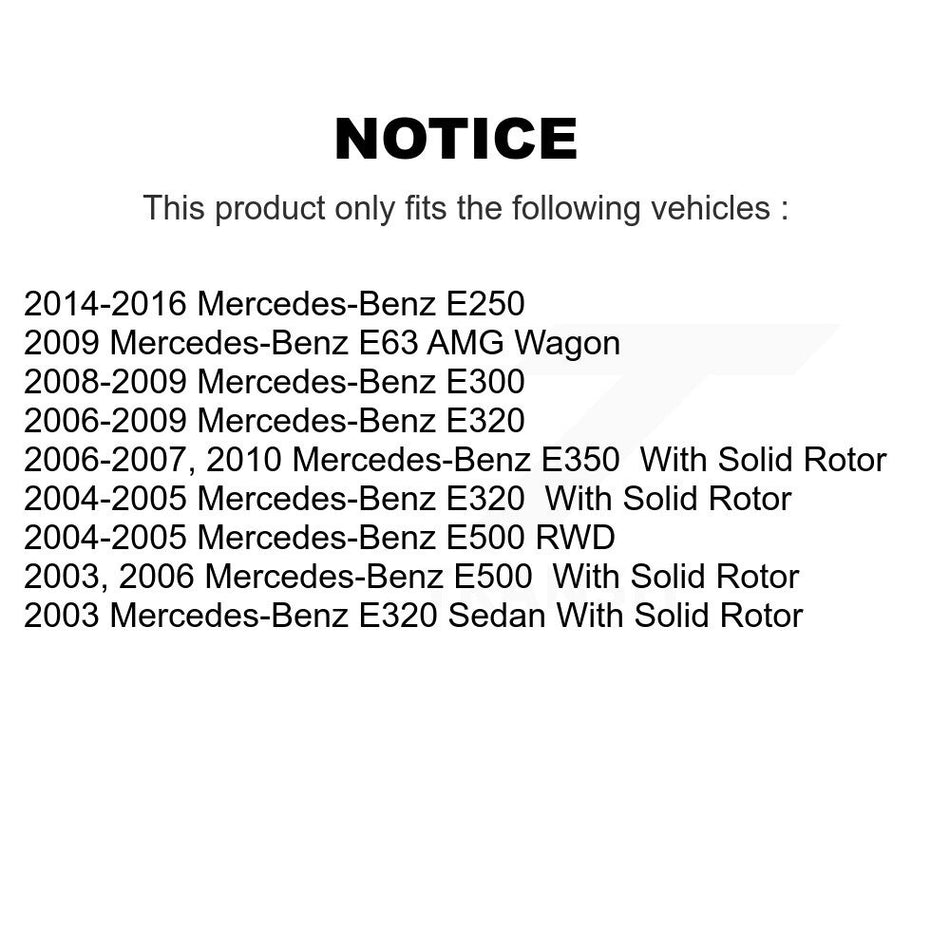 Rear Disc Brake Rotors Pair For Mercedes-Benz E320 E350 E500 E250 E63 AMG E300 K8-100799