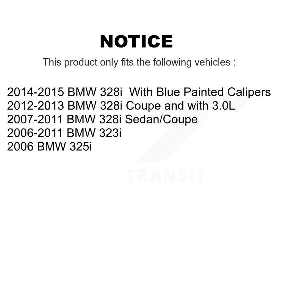 Rear Disc Brake Rotors Pair For BMW 328i 325i 323i K8-100849