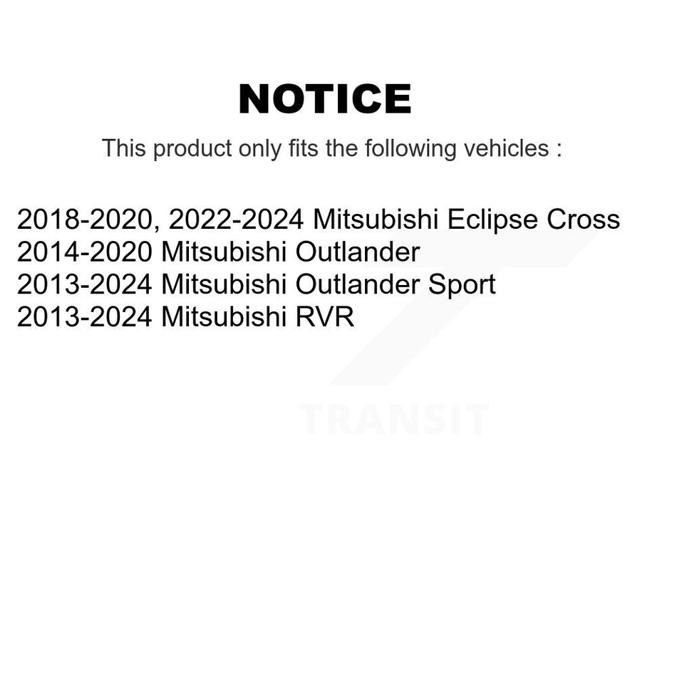 Front Rear Disc Brake Rotors Kit For Mitsubishi Outlander Sport Eclipse Cross RVR K8-101201