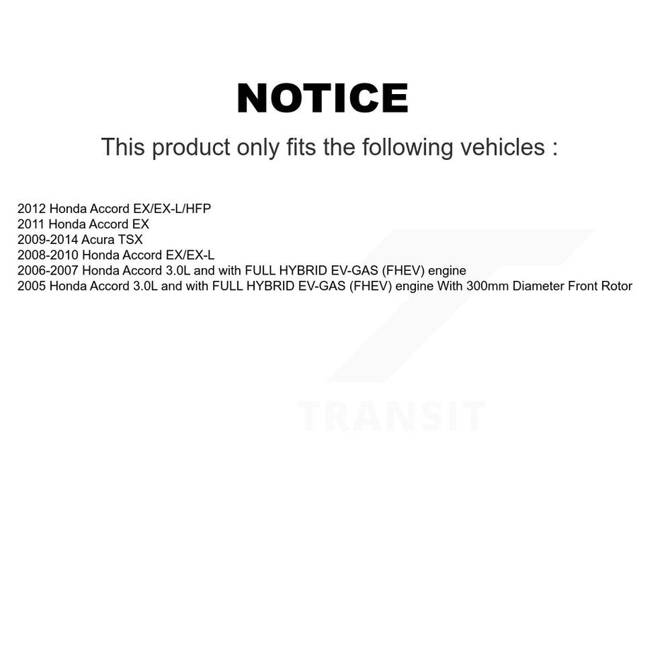 Front Rear Disc Brake Rotors Kit For Honda Accord Acura TSX K8-101290