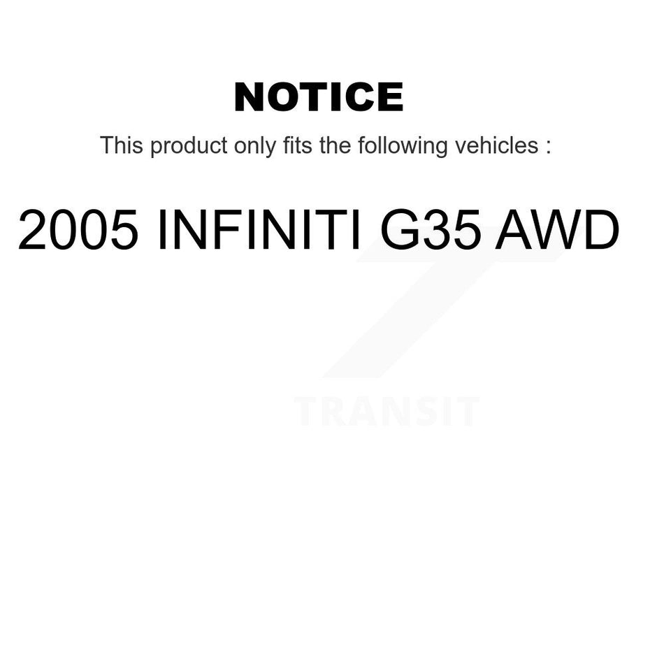 Front Rear Disc Brake Rotors Kit For Infiniti G35 Nissan 350Z INFINITI K8-101347