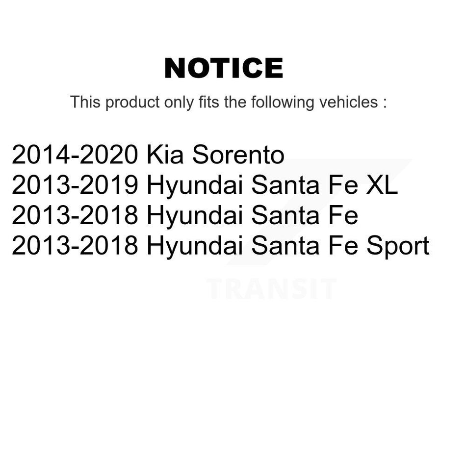 Front Rear Disc Brake Rotors Kit For Kia Sorento Hyundai Santa Fe Sport XL K8-101607