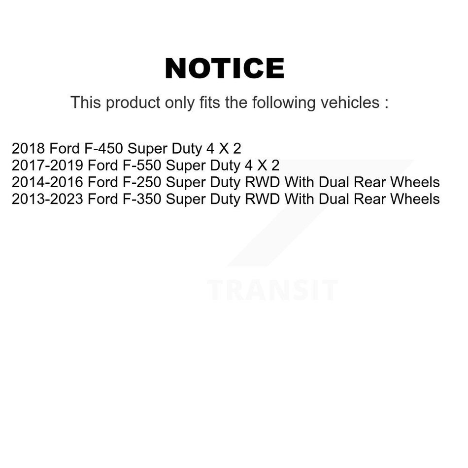 Front Disc Brake Rotors And Hub Assembly Pair For Ford F-350 Super Duty F-250 F-450 F-550 K8-101663