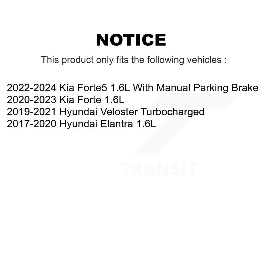 Front Rear Disc Brake Rotors Kit For Hyundai Elantra Kia Forte Veloster K8-101712