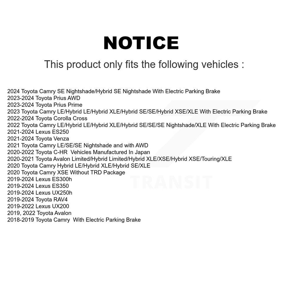 Front Rear Disc Brake Rotors Kit For Toyota Camry RAV4 Lexus ES350 Avalon ES300h UX250h UX200 C-HR ES250 Venza Corolla Cross K8-101729