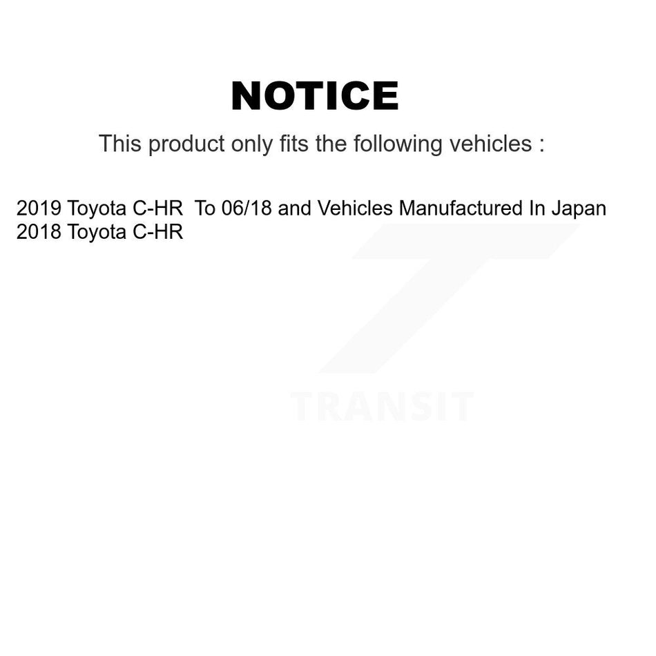 Front Rear Disc Brake Rotors Kit For Toyota C-HR K8-101740