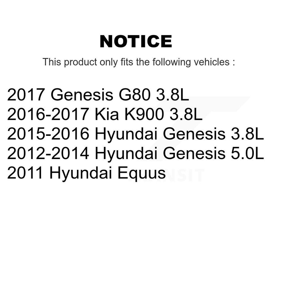 Front Disc Brake Rotors Pair For Hyundai Genesis G80 Equus Kia K900 K8-101754