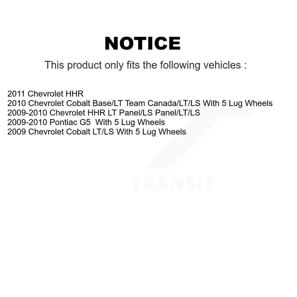 Rear Brake Drums Pair For Chevrolet Cobalt HHR Pontiac G5 K8-101882