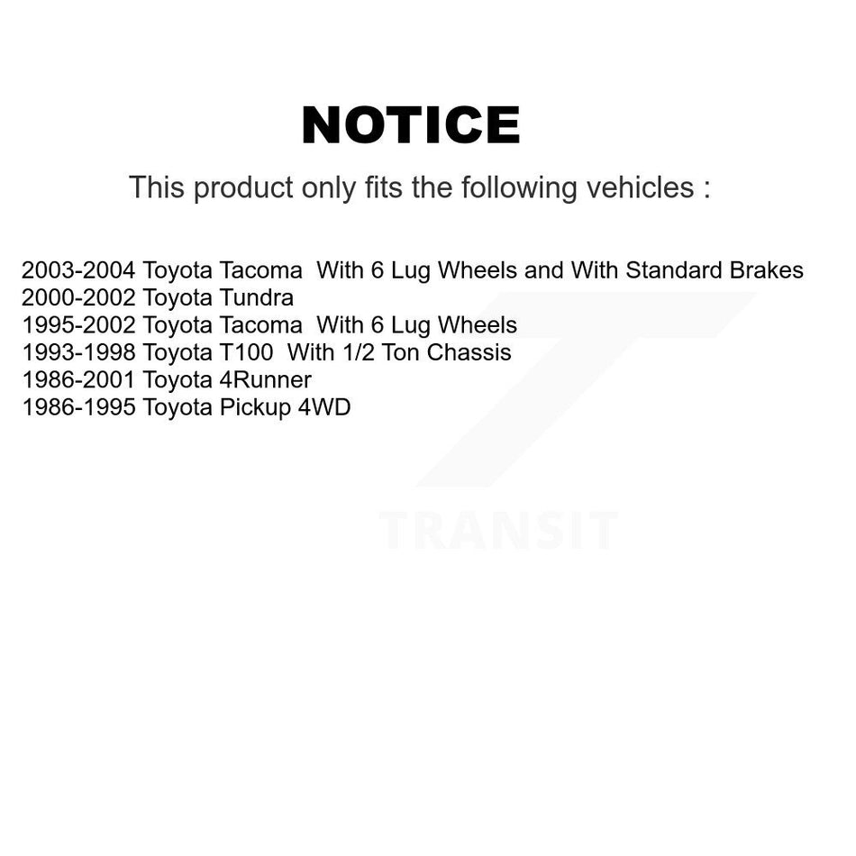 Rear Brake Drums Pair For Toyota Tacoma 4Runner Pickup Tundra T100 K8-101896