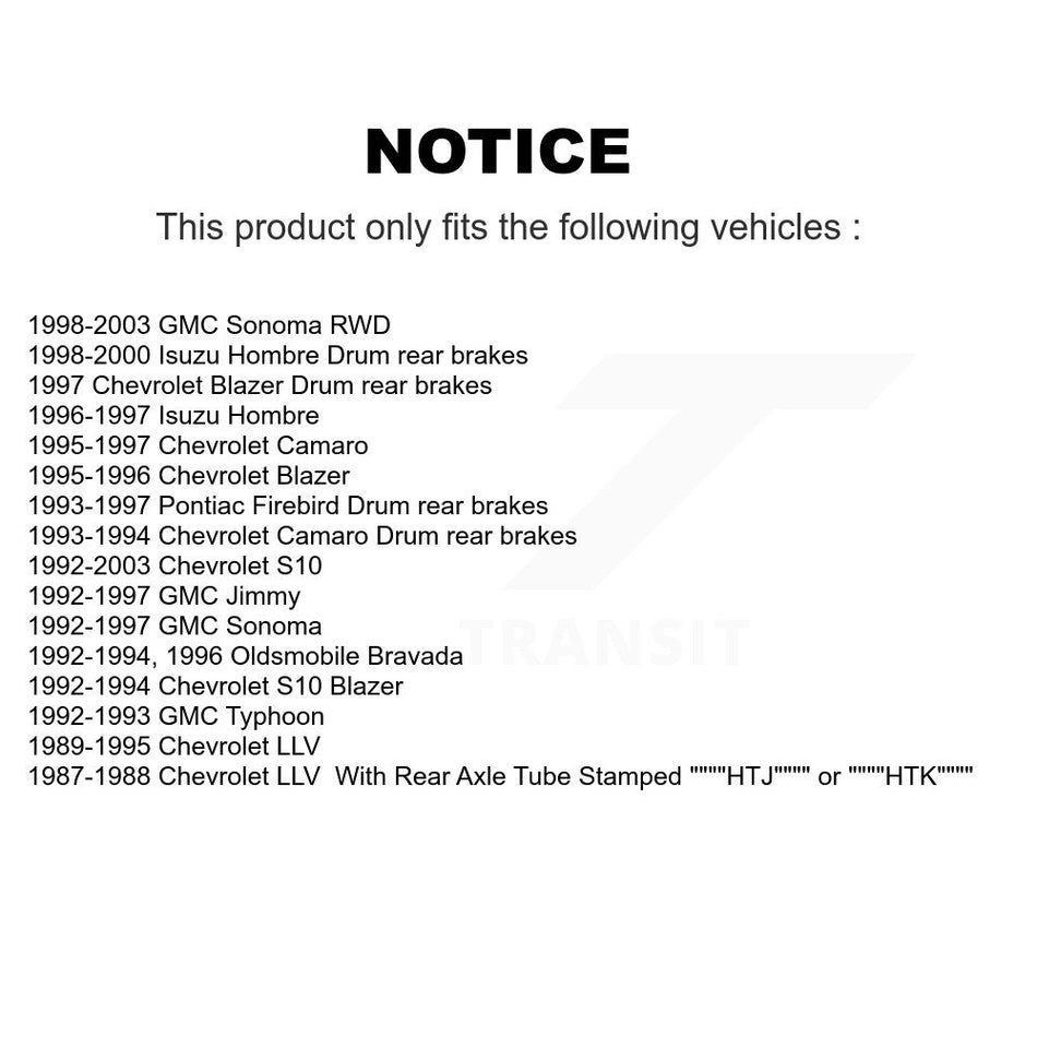 Rear Brake Drums Pair For Chevrolet S10 GMC Sonoma Blazer Camaro Jimmy Pontiac Firebird Isuzu Hombre Oldsmobile Bravada Typhoon LLV K8-101918