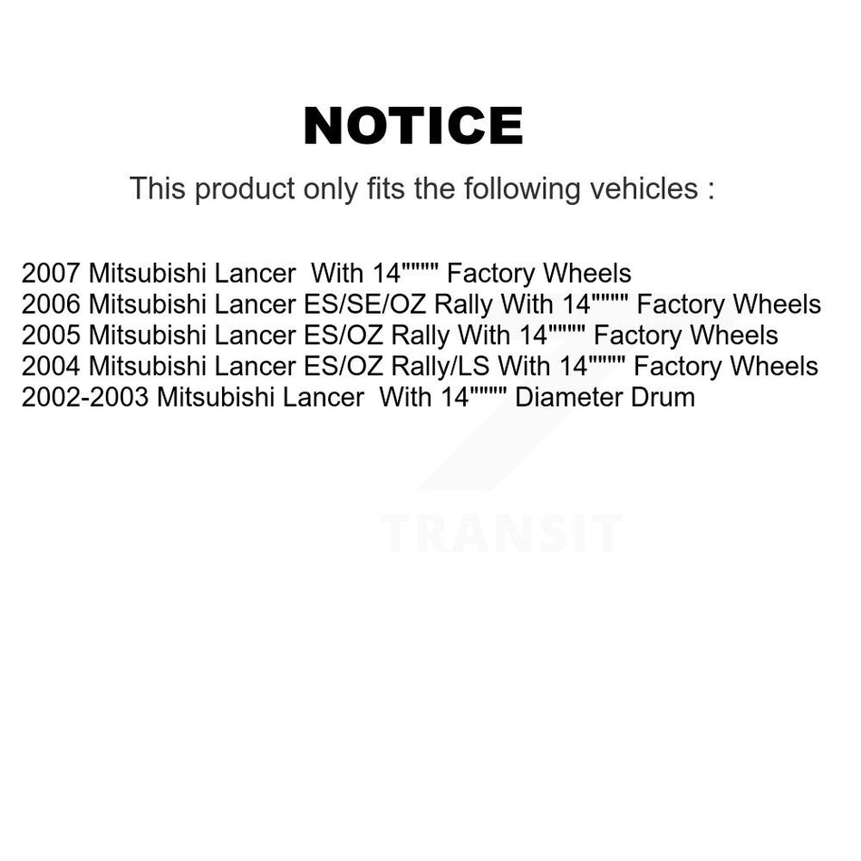 Rear Brake Drums Pair For Mitsubishi Lancer K8-101921