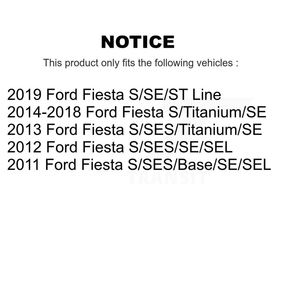 Rear Brake Drums Pair For Ford Fiesta K8-101925