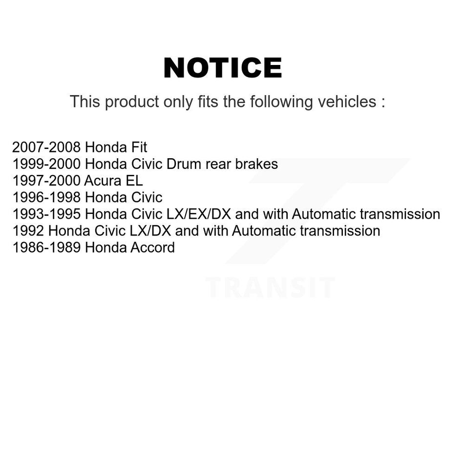 Rear Brake Drums Pair For Honda Civic Fit Accord Acura EL K8-101933