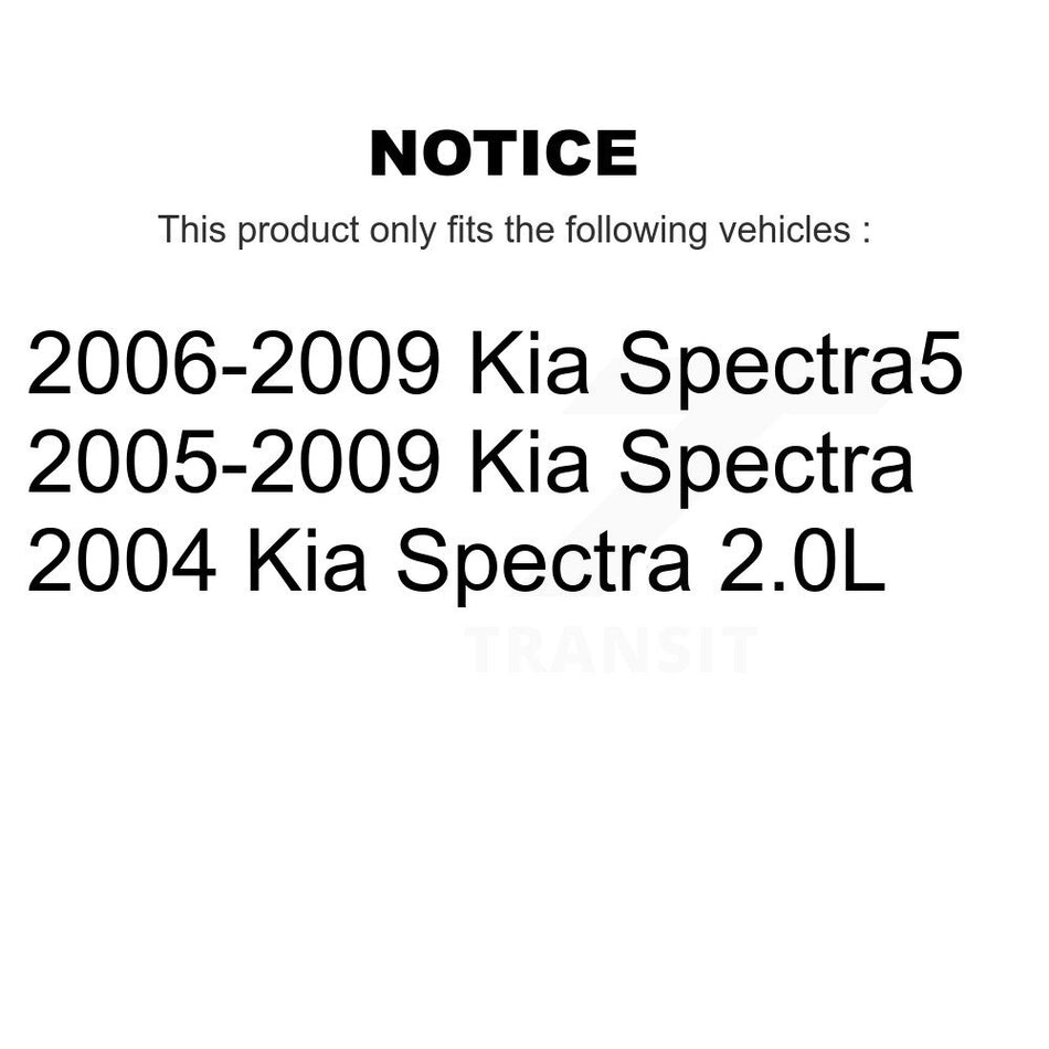 Rear Brake Drums Pair For Kia Spectra Spectra5 K8-101955
