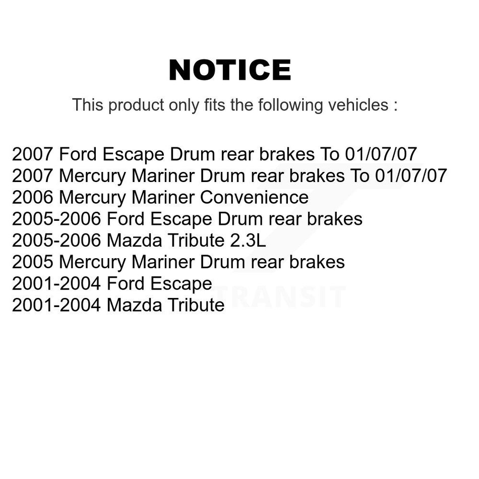 Front Rear Disc Brake Rotors Drums Kit For Ford Escape Mazda Tribute Mercury Mariner K8-102007