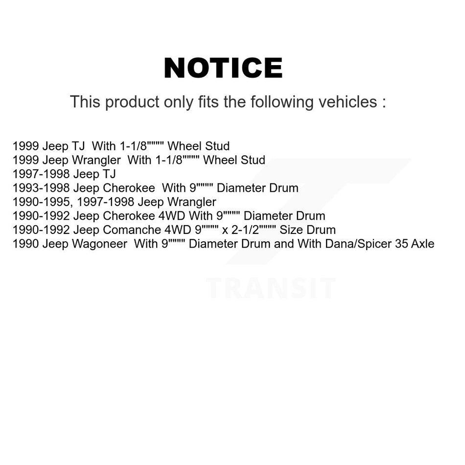 Front Rear Disc Brake Rotors Drums Kit For Jeep Wrangler Cherokee Comanche Wagoneer TJ K8-102024