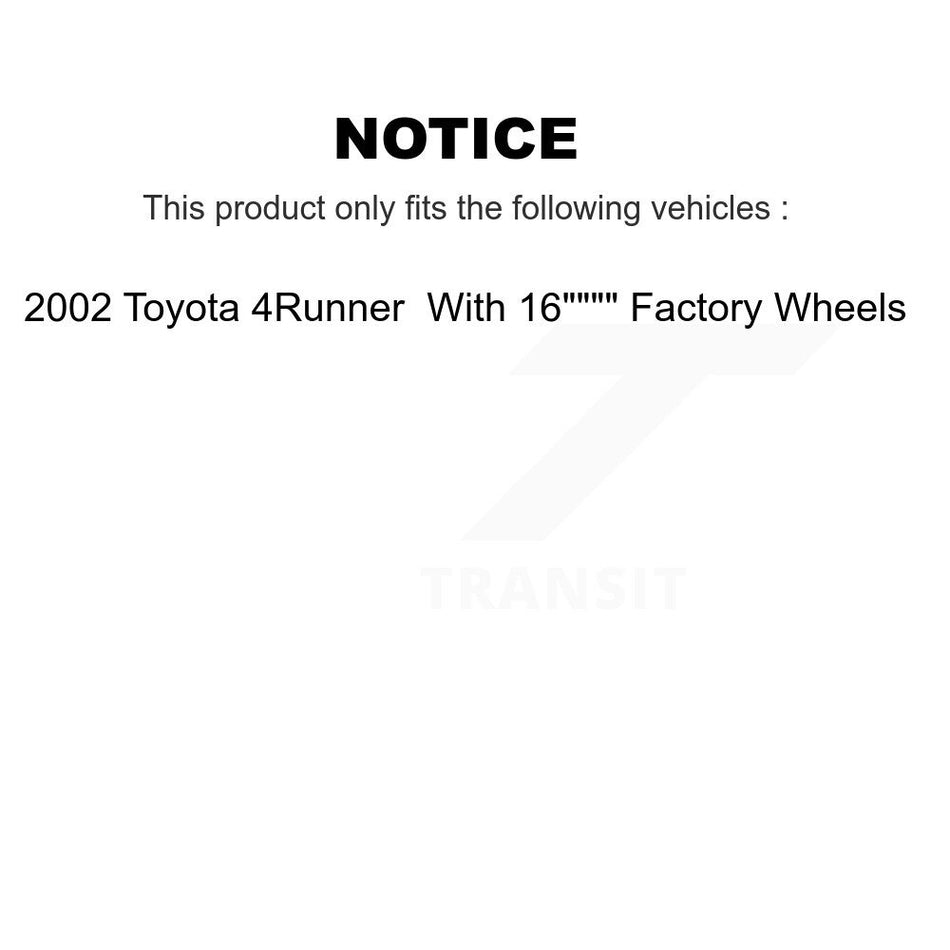 Front Rear Disc Brake Rotors Drums Kit For Toyota Tacoma 4Runner K8-102148
