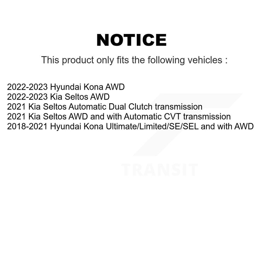 Rear Disc Brake Rotors Pair For Hyundai Kona Kia Seltos K8-102340