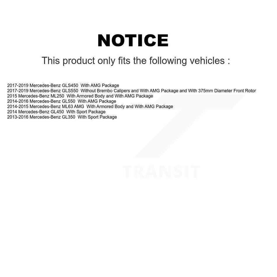 Front Rear Disc Brake Rotors Kit For Mercedes-Benz GLS450 GL450 GLS550 GL350 GL550 ML250 ML63 AMG K8-102366