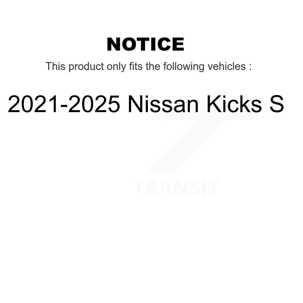 Front Rear Disc Brake Rotors Kit For 2021-2025 Nissan Kicks S K8-102428