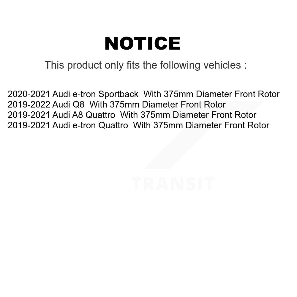 Front Rear Disc Brake Rotors Kit For Audi Q8 e-tron Quattro Sportback A8 K8-102460