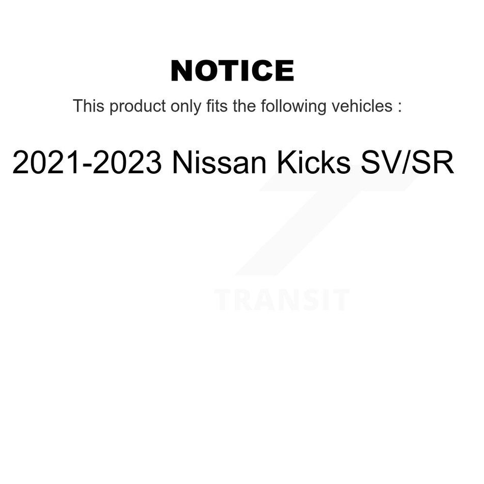 Front Rear Disc Brake Rotors Kit For 2021-2023 Nissan Kicks SV SR K8-102492