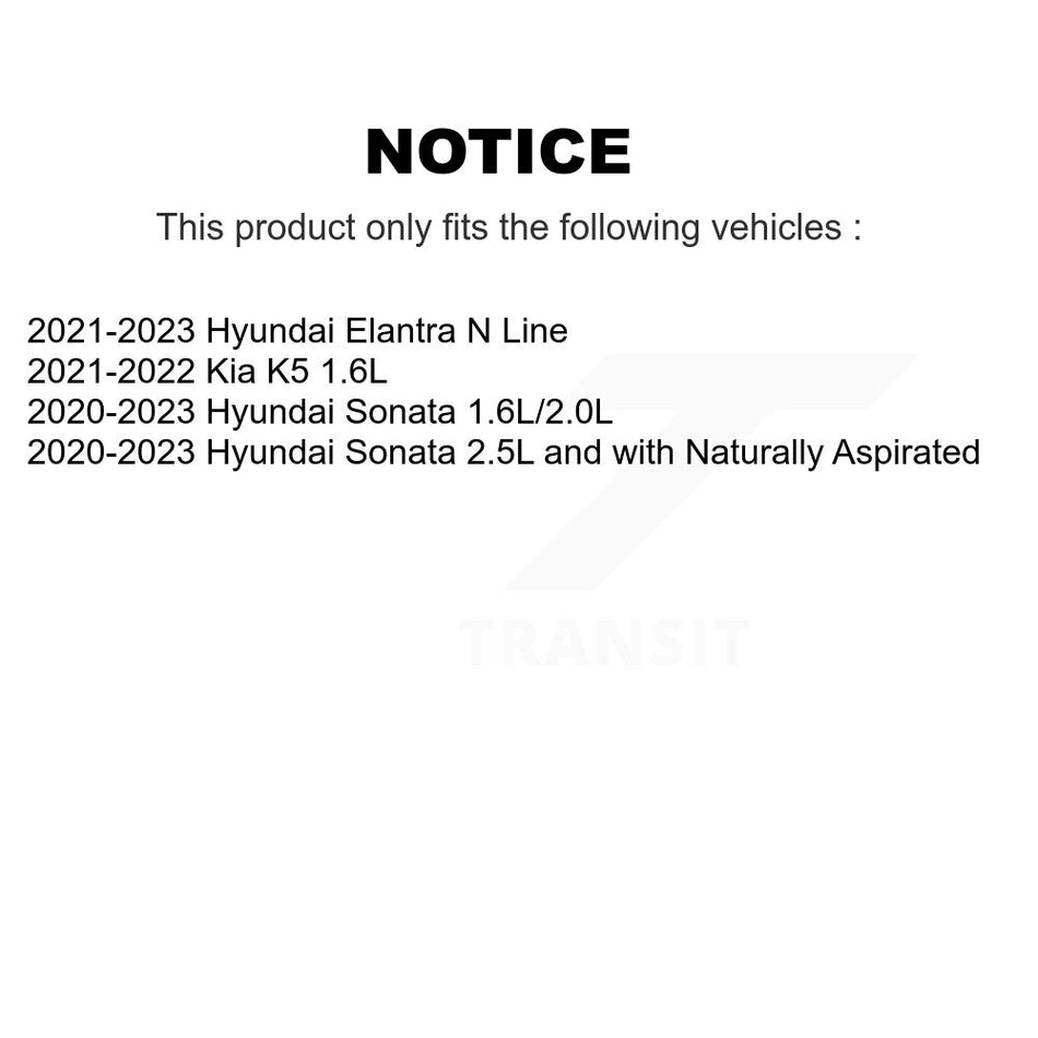 Front Disc Brake Rotors Pair For Hyundai Elantra Kona Sonata Kia Niro EV K5 Electric K8-102501