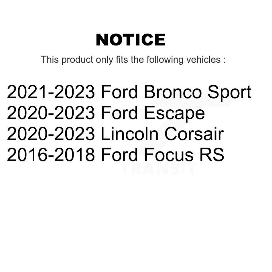 Rear Disc Brake Rotors Pair For Ford Escape Bronco Sport Focus Lincoln Corsair K8-102507