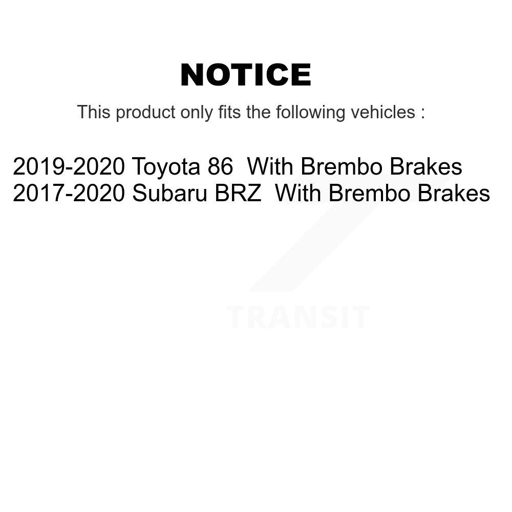 Front Rear Disc Brake Rotors Kit For Subaru BRZ Toyota 86 With Brembo Brakes K8-102544