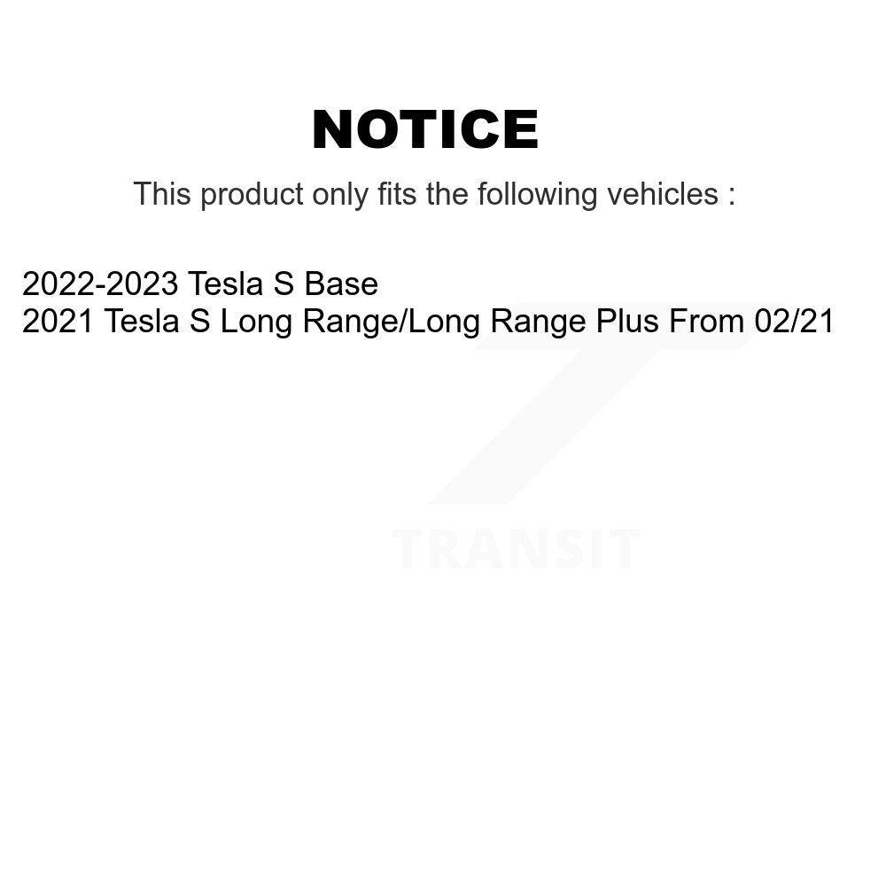 Front Disc Brake Rotors Pair For Tesla S K8-102595