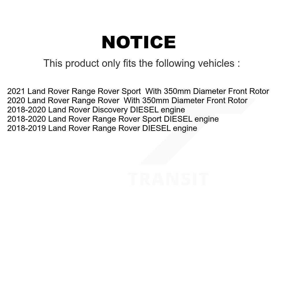 Front Disc Brake Rotors Pair For Land Rover Range Sport Discovery K8-102601