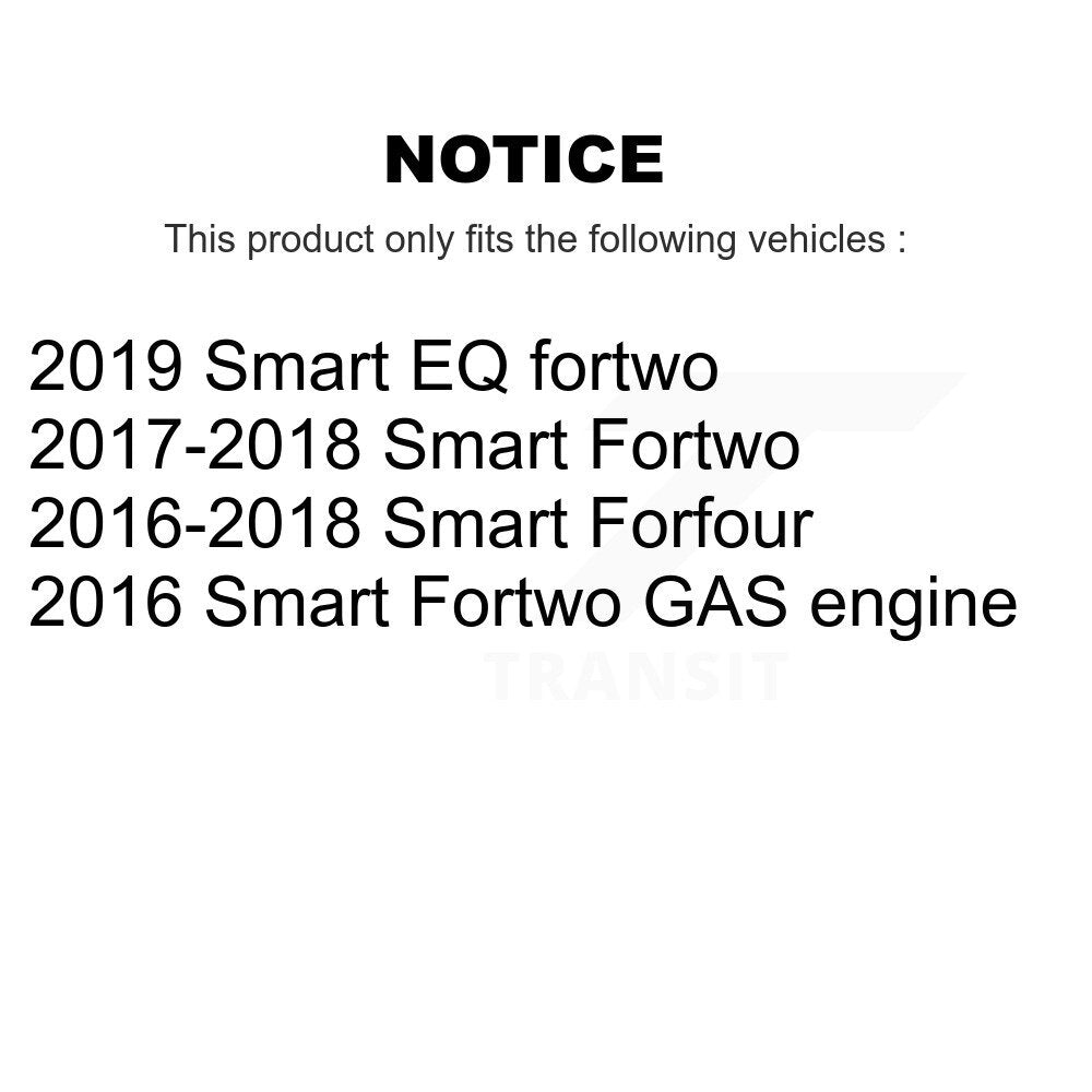 Front Disc Brake Rotors Pair For Smart Fortwo EQ fortwo Forfour K8-102607