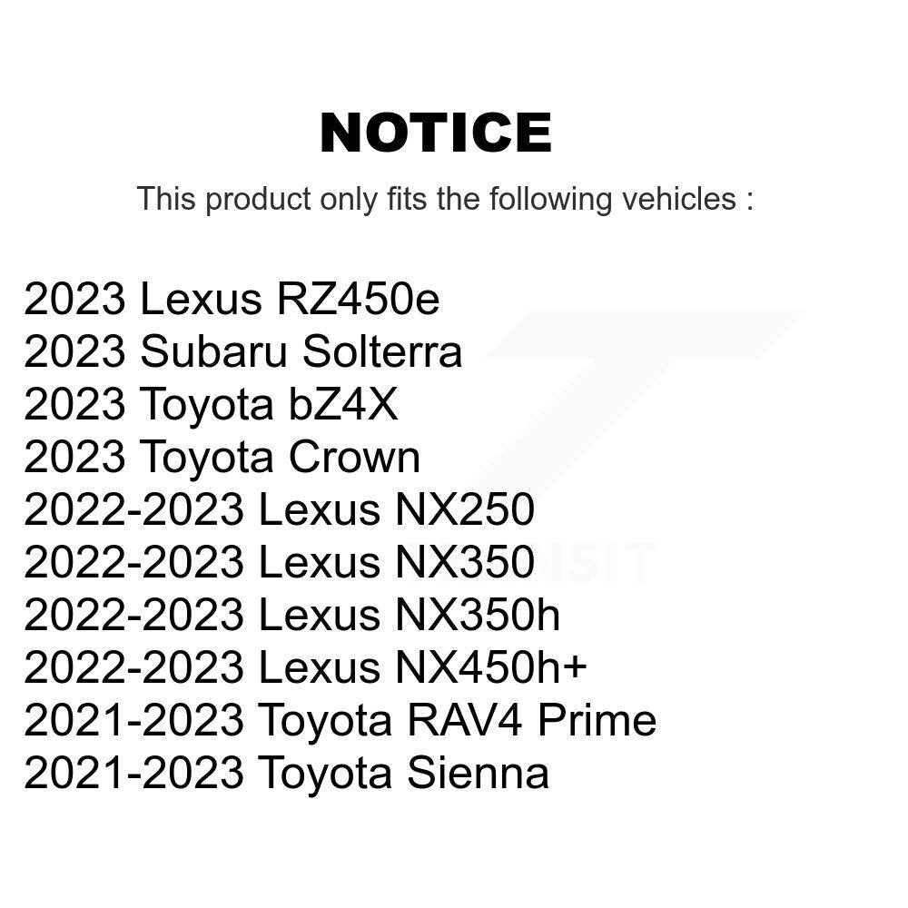 Rear Brake Rotor Pair For Toyota Sienna Lexus RAV4 Prime NX350h bZ4X NX350 Subaru Solterra K8-102653