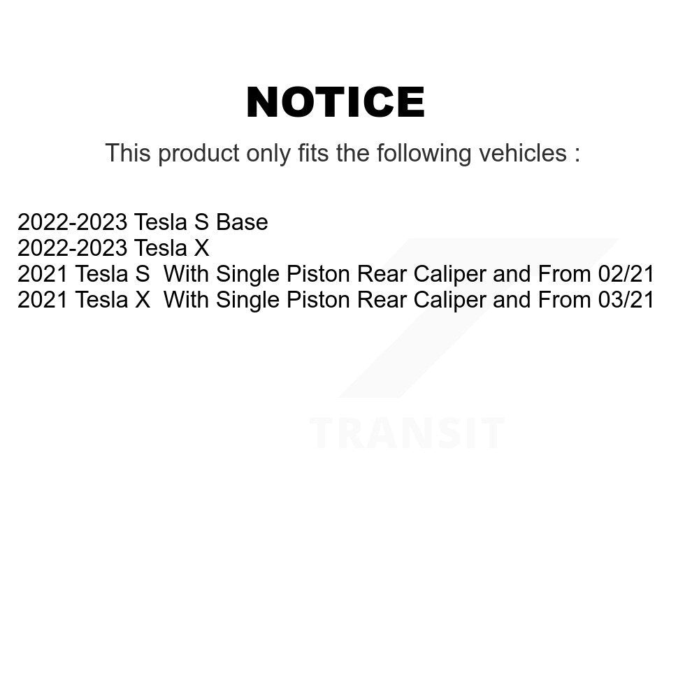 Rear Disc Brake Rotors Pair For Tesla X S K8-102659