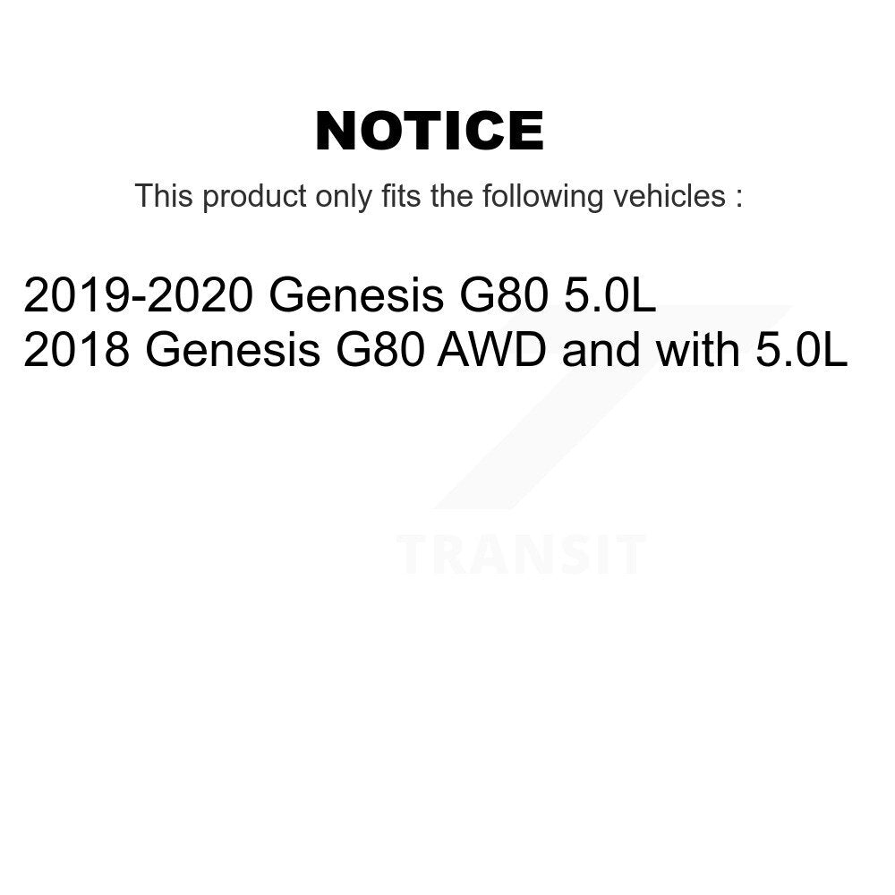 Front Rear Disc Brake Rotors Kit For Genesis G80 K8-102686