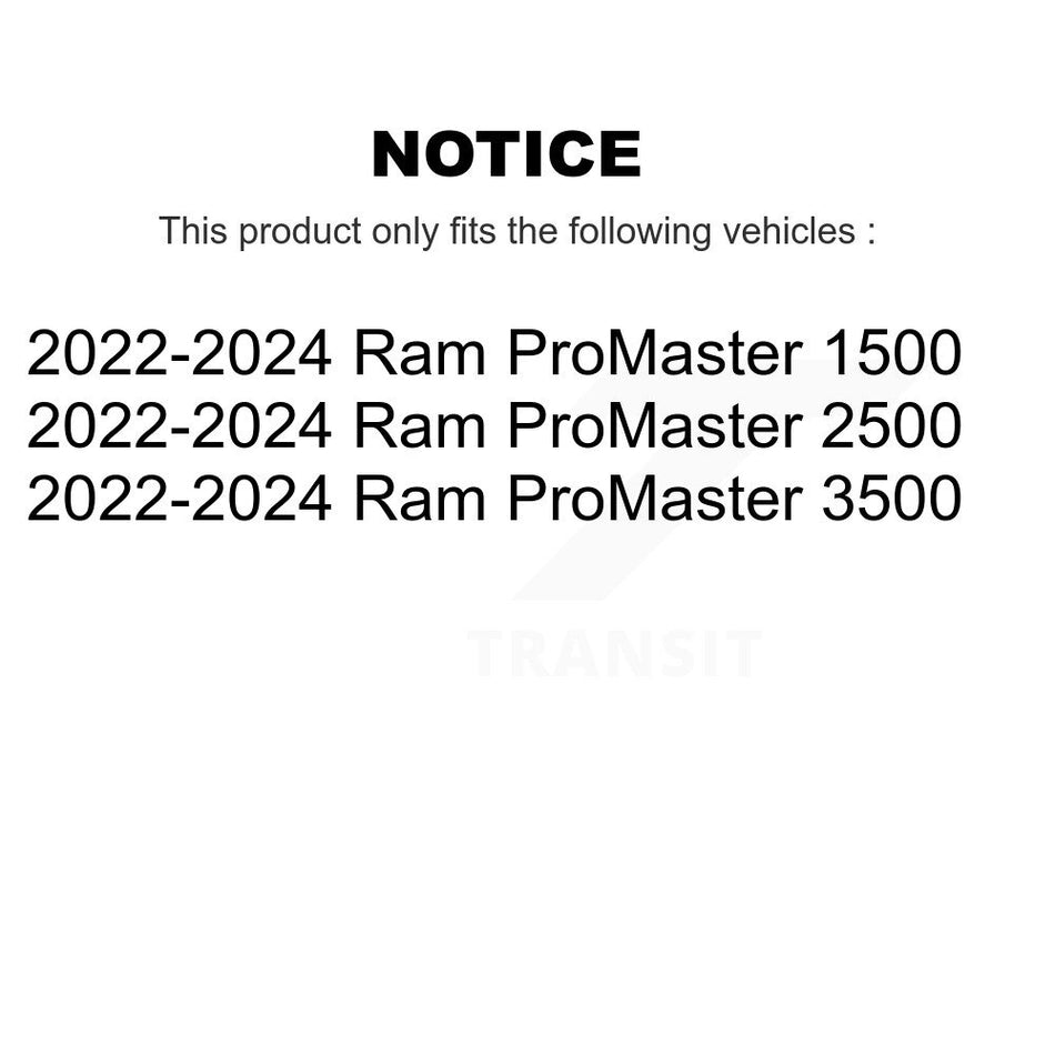 Front Rear Disc Brake Rotors Kit For 2022-2024 Ram ProMaster 3500 2500 1500 K8-102688