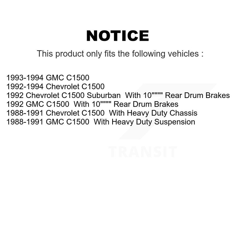 Front Disc Brake Rotors Hub And Semi-Metallic Pads Kit For C1500 Chevrolet GMC Suburban K8A-100016