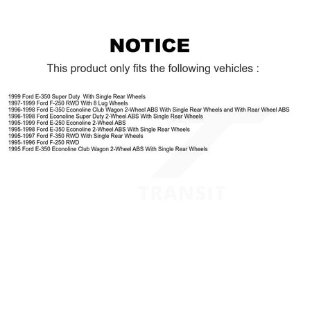 Front Brake Rotor & Semi-Metallic Pad Kit For Ford F-250 F-350 E-350 Econoline Super Duty K8A-100036