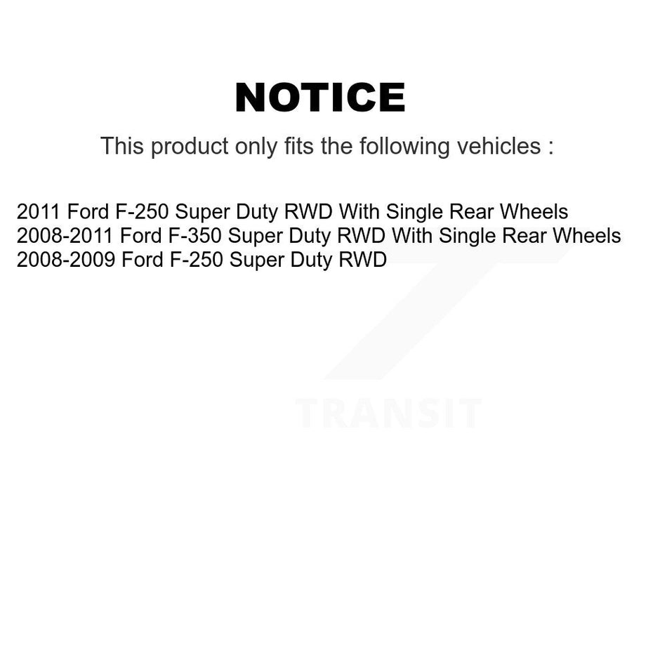 Front Disc Brake Rotors Hub And Semi-Metallic Pad Kit For Ford F-350 Super Duty F-250 RWD K8A-100060