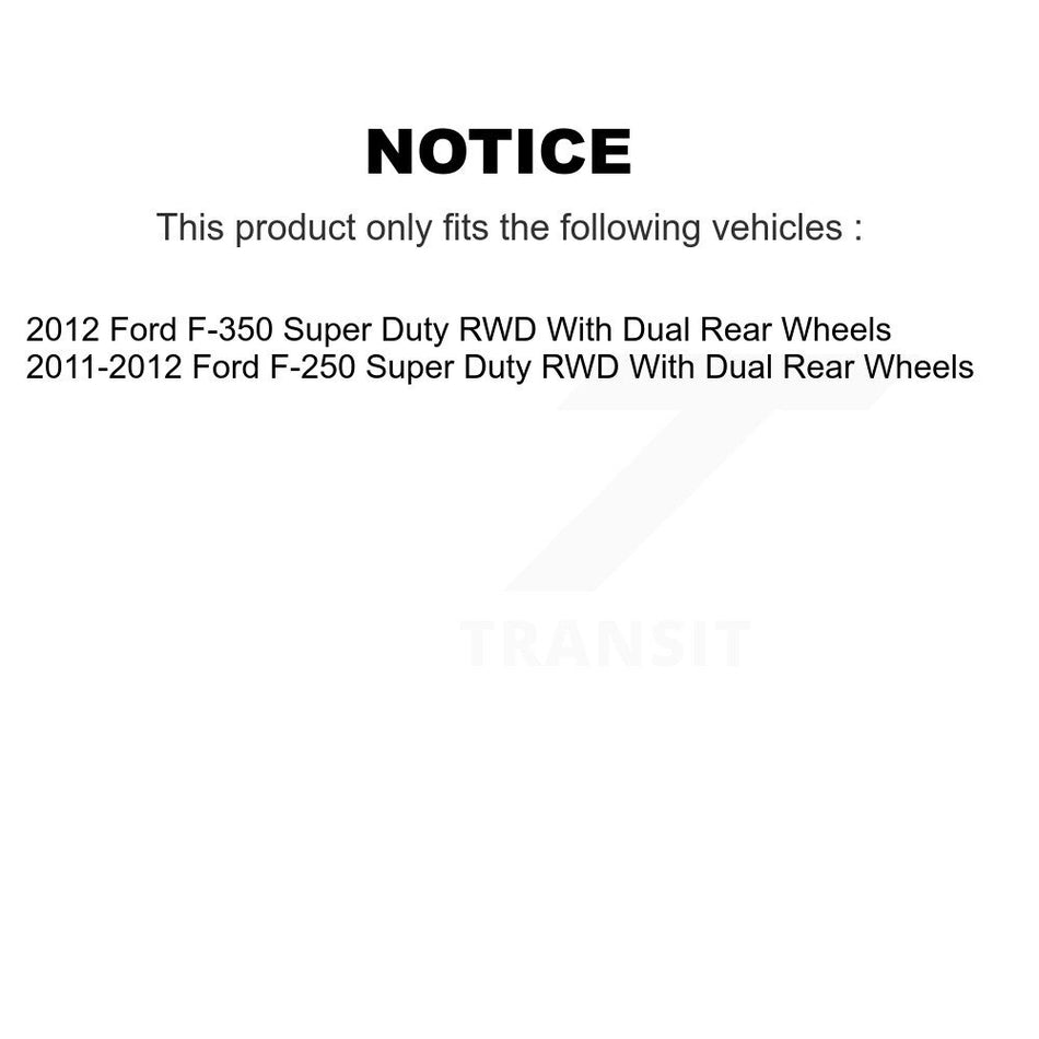 Front Disc Brake Rotors Hub And Semi-Metallic Pad Kit For Ford F-250 Super Duty F-350 RWD K8A-100062