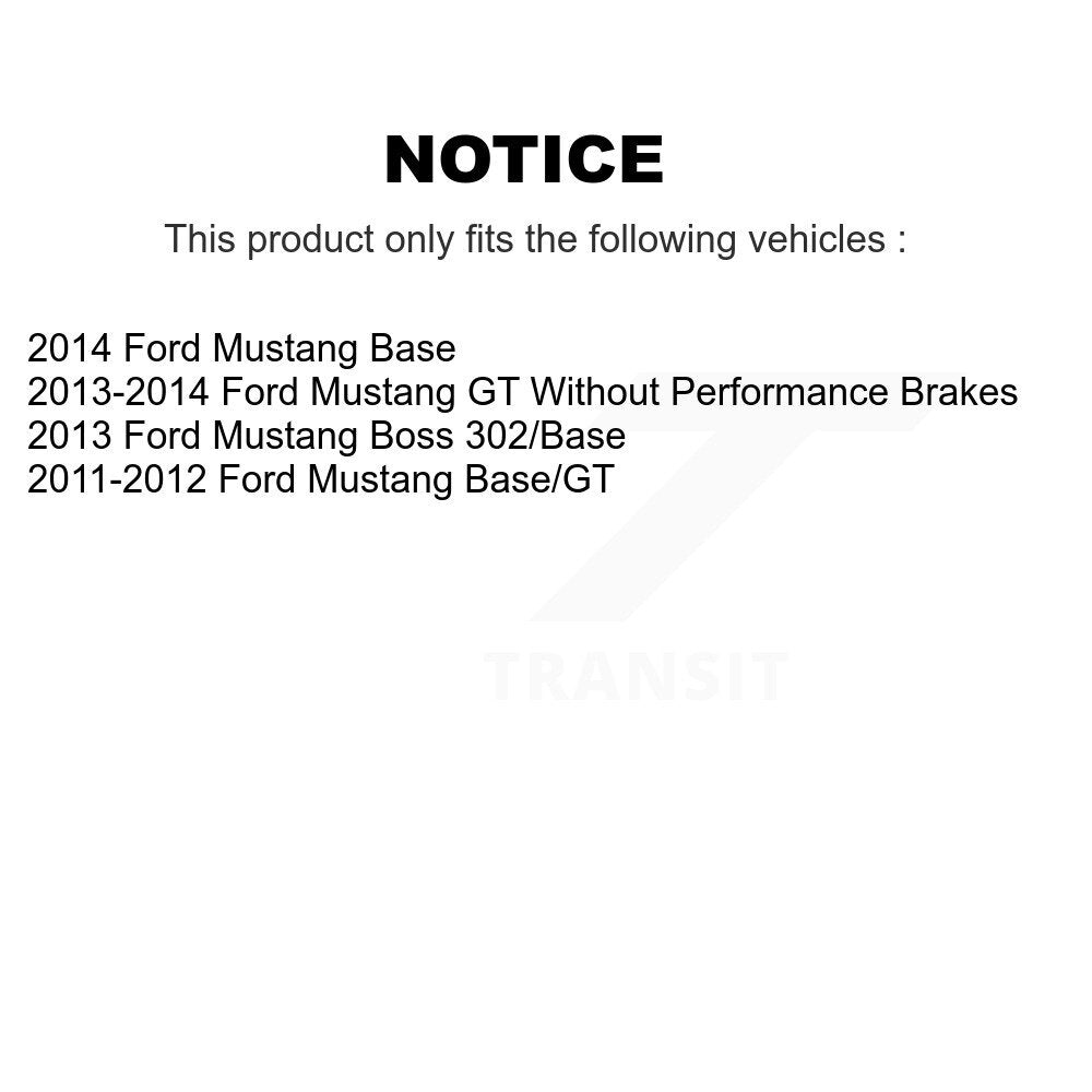 Rear Disc Brake Rotors And Ceramic Pads Kit For Ford Mustang K8A-100378