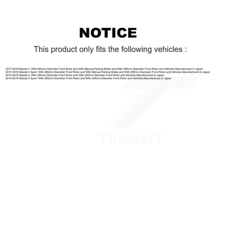 Rear Disc Brake Rotors And Ceramic Pads Kit For Mazda 3 Sport K8A-100410