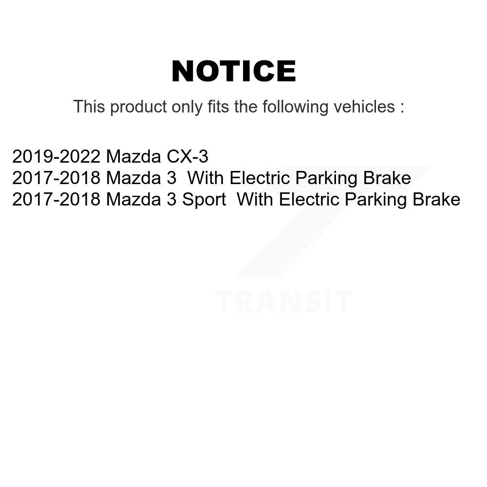 Rear Disc Brake Rotors And Ceramic Pads Kit For Mazda 3 CX-3 Sport K8A-100412