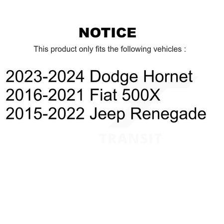 Rear Disc Brake Rotors And Ceramic Pads Kit For Jeep Renegade Dodge Hornet Fiat 500X K8A-100427