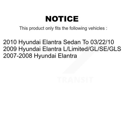 Rear Disc Brake Rotors And Ceramic Pads Kit For Hyundai Elantra K8A-100436