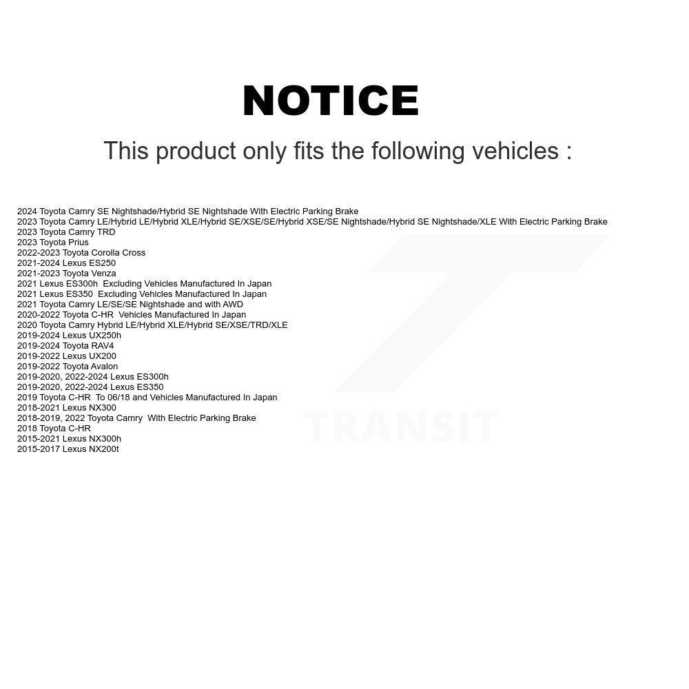 Rear Brake Rotor And Ceramic Pad Kit For Toyota RAV4 Camry Lexus C-HR NX300 Corolla Cross K8A-100458