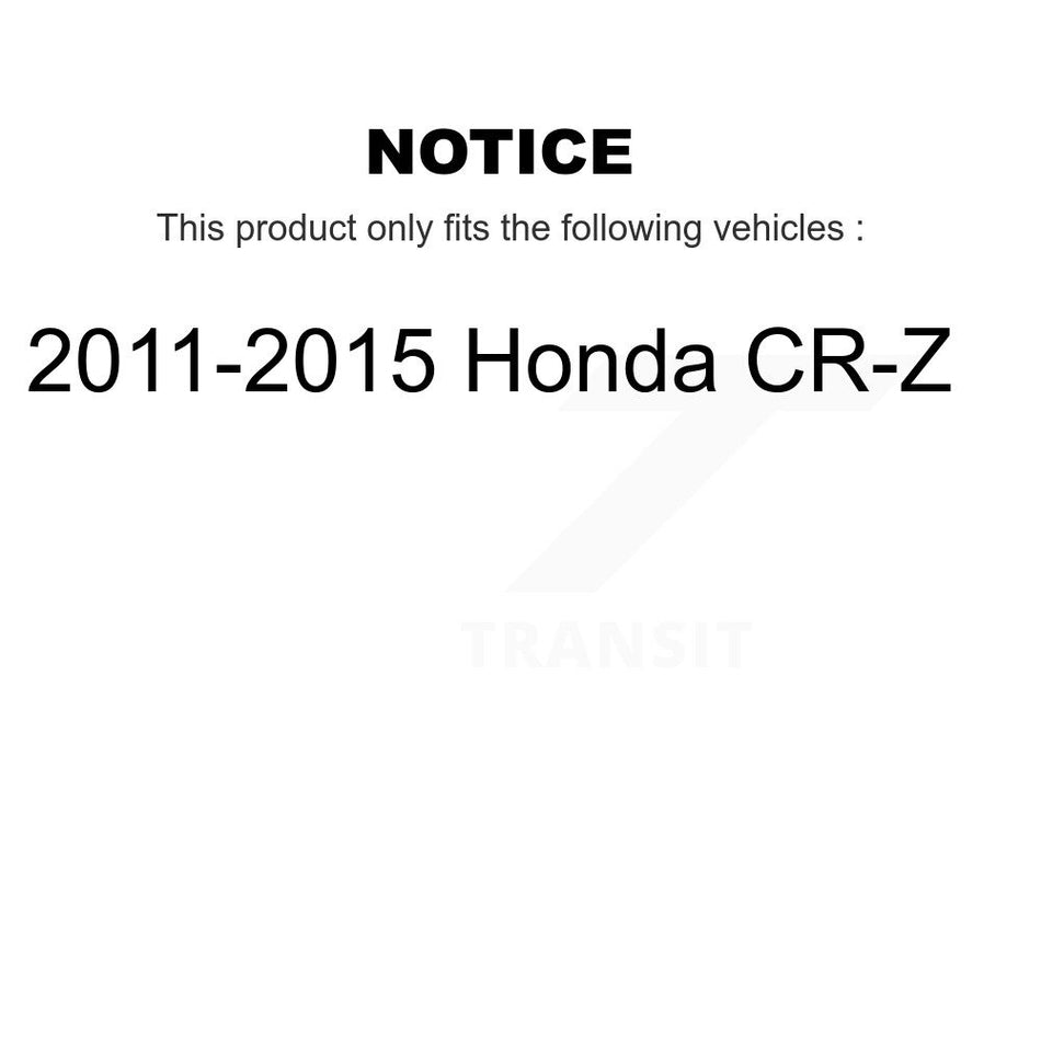 Rear Disc Brake Rotors And Ceramic Pads Kit For 2011-2015 Honda CR-Z K8A-100545